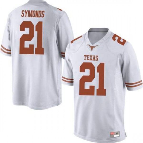 Mens University of Texas #21 Turner Symonds Game Football Jersey White